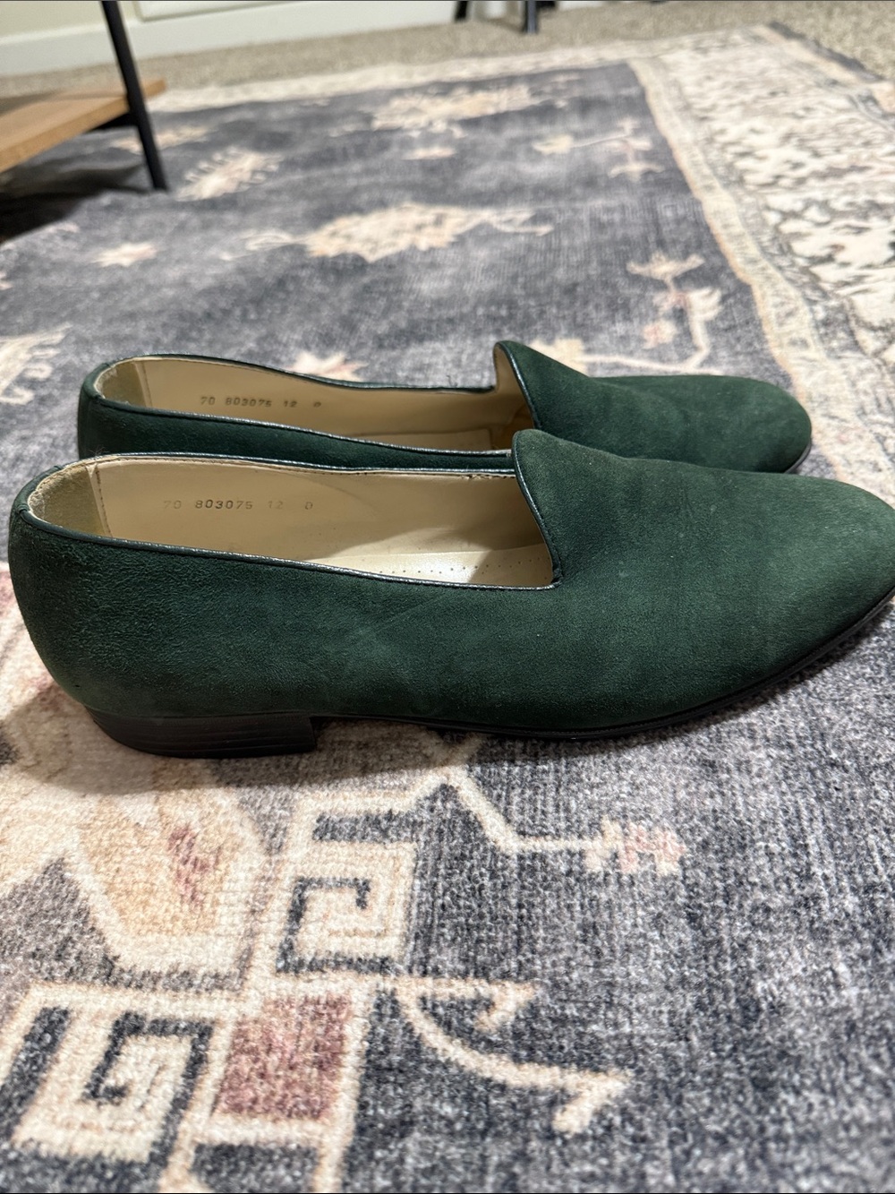 Giorgio Brutini Dark Green Suede Loafers